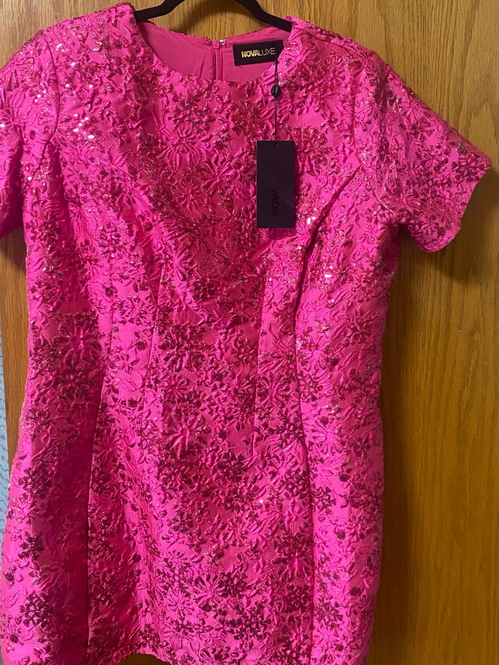 Fashion Nova Fuchsia Sequin Embellished Mini Dress - Picture 1 of 3